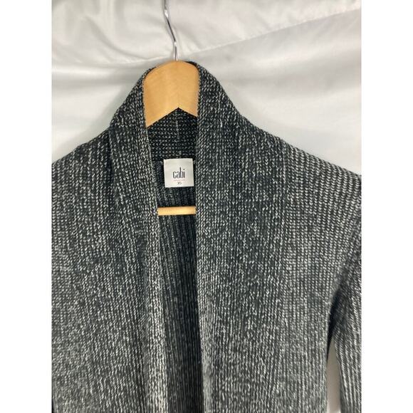 Cabi 3530 Duster Sweater Black Marled Longline Cardigan Size XS - Picture 4 of 7